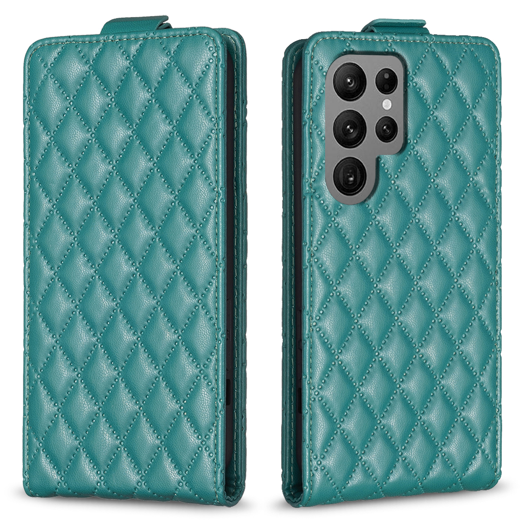 

BF30 Für Samsung Galaxy S24 Ultra Case Vertikale Flip -telefonabdeckung Mit Kartenhalter - Grün, Galaxy S24 Ultra