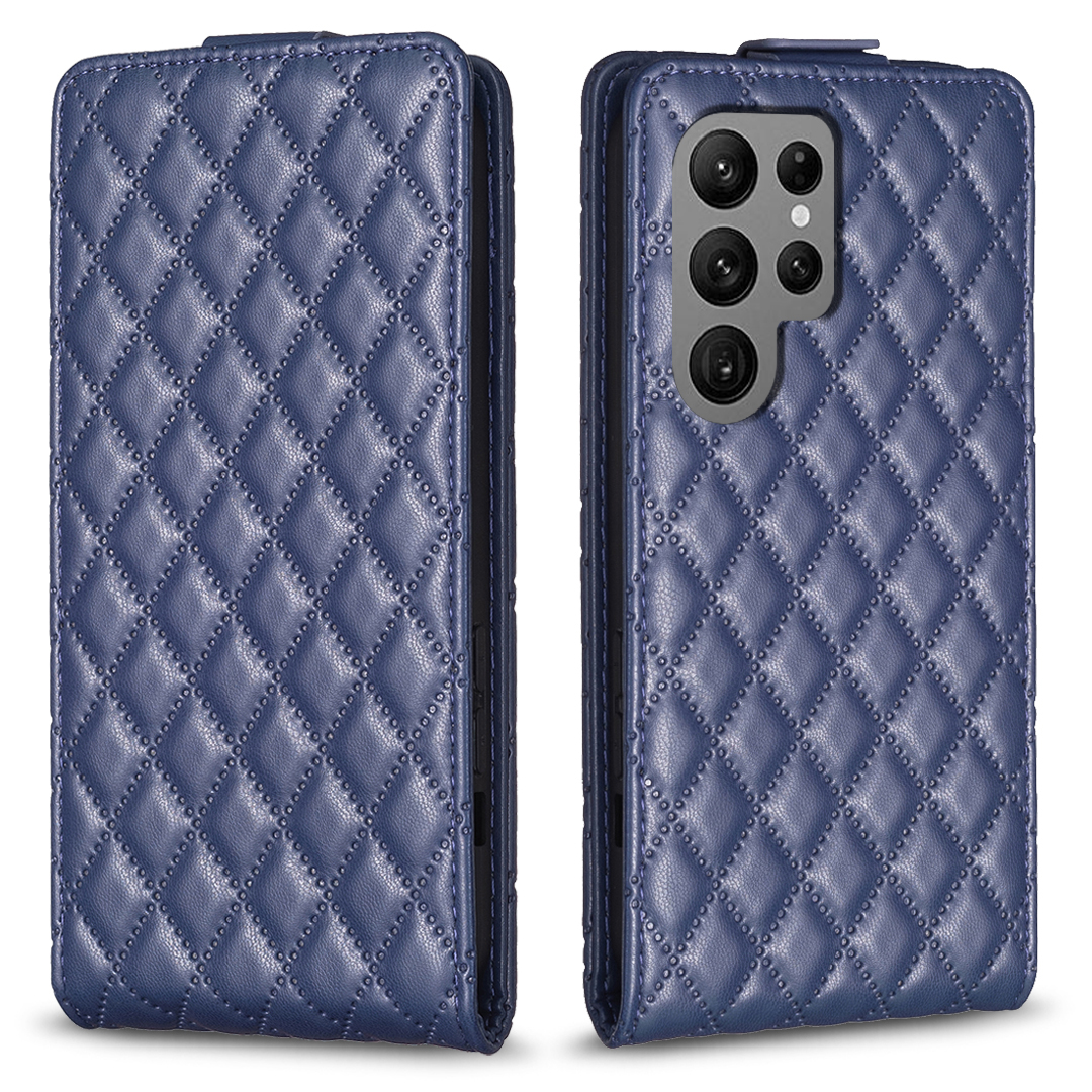 

BF30 Für Samsung Galaxy S24 Ultra Case Vertikale Flip -telefonabdeckung Mit Kartenhalter - Blau, Galaxy S24 Ultra