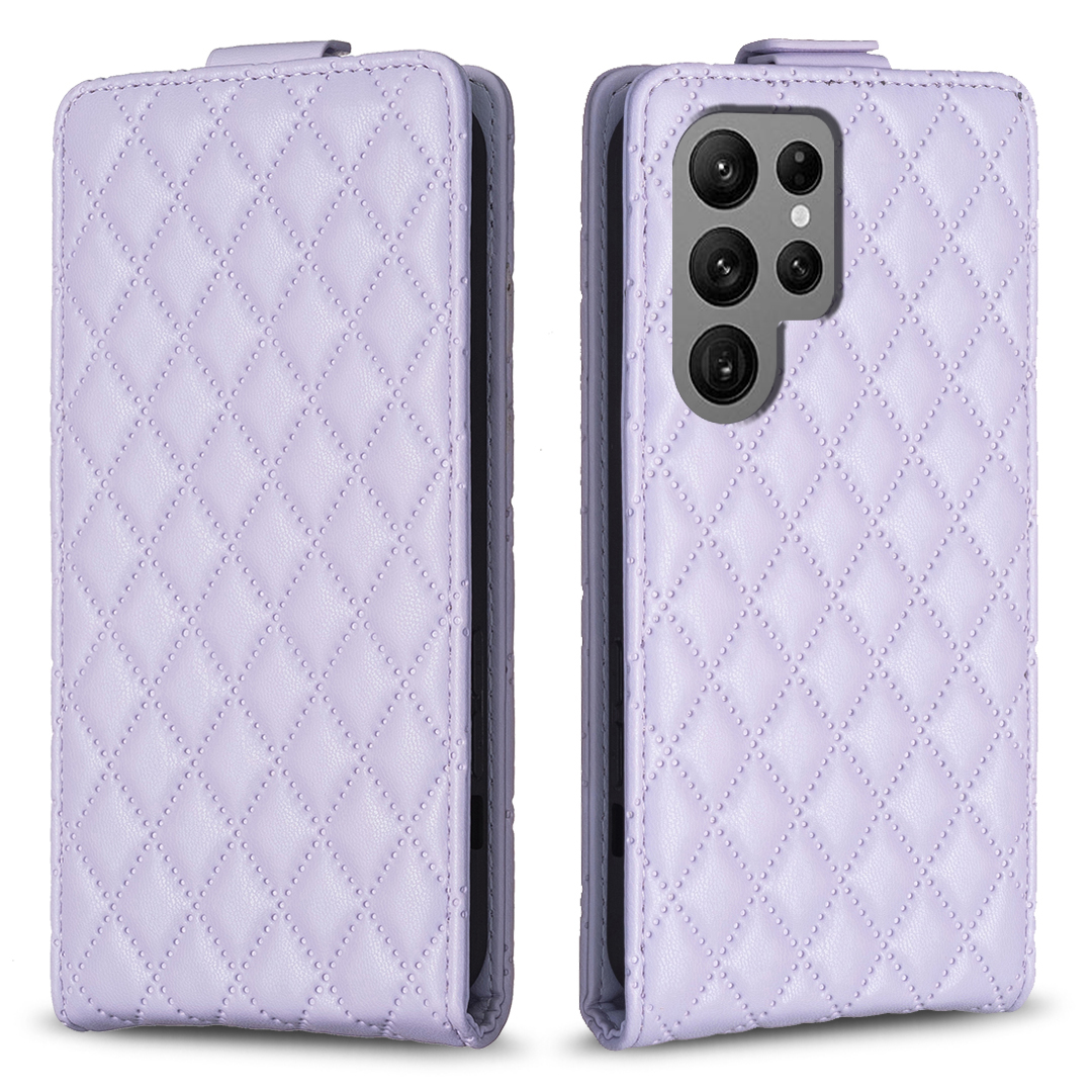 

BF30 Für Samsung Galaxy S24 Ultra Case Vertikale Flip -telefonabdeckung Mit Kartenhalter - Lila, Galaxy S24 Ultra