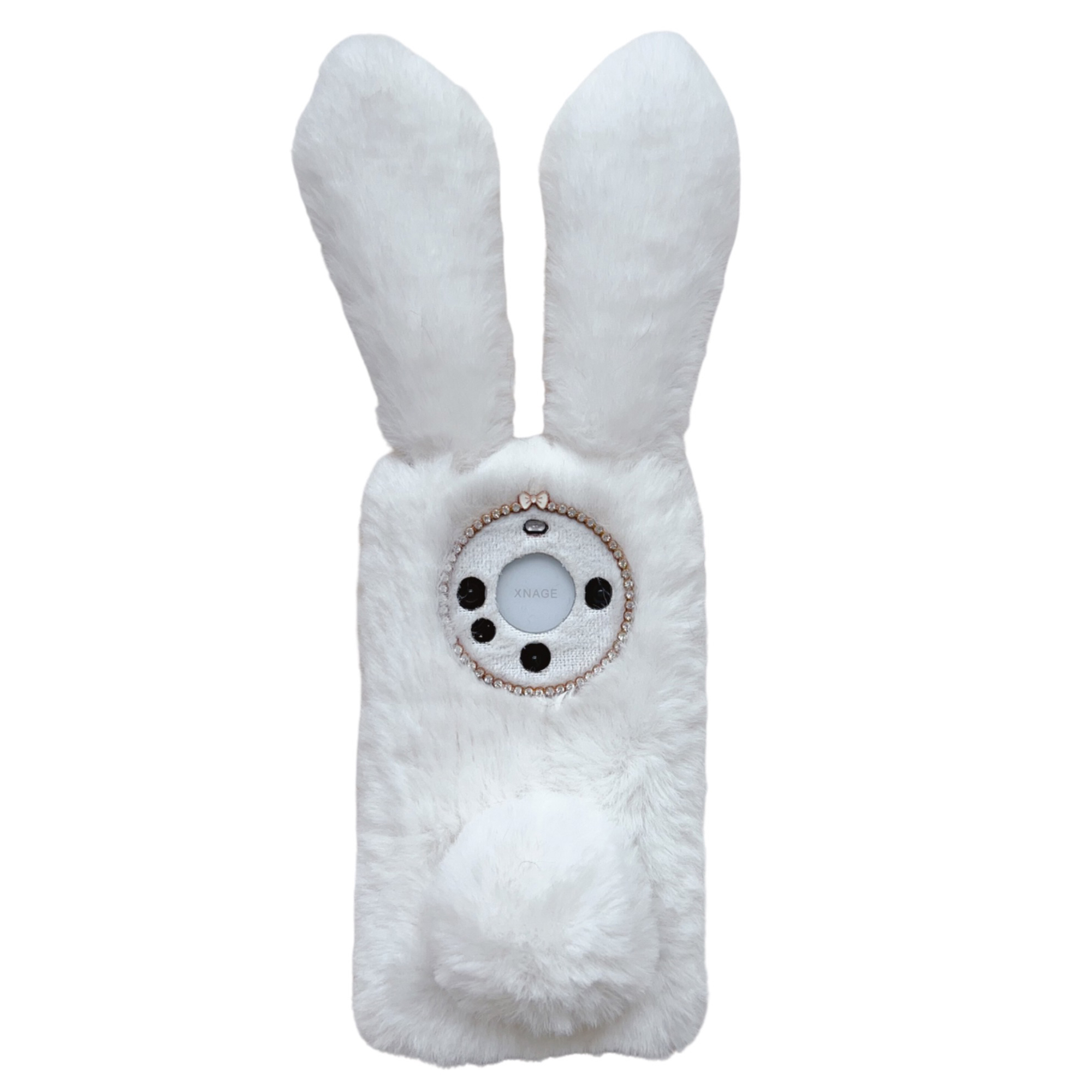 

Für Huawei Mate 60 Case 3D -hasenohren Weiche Pelzige Winter Warme TPU -telefonabdeckung - Weiß, Huawei Mate 60