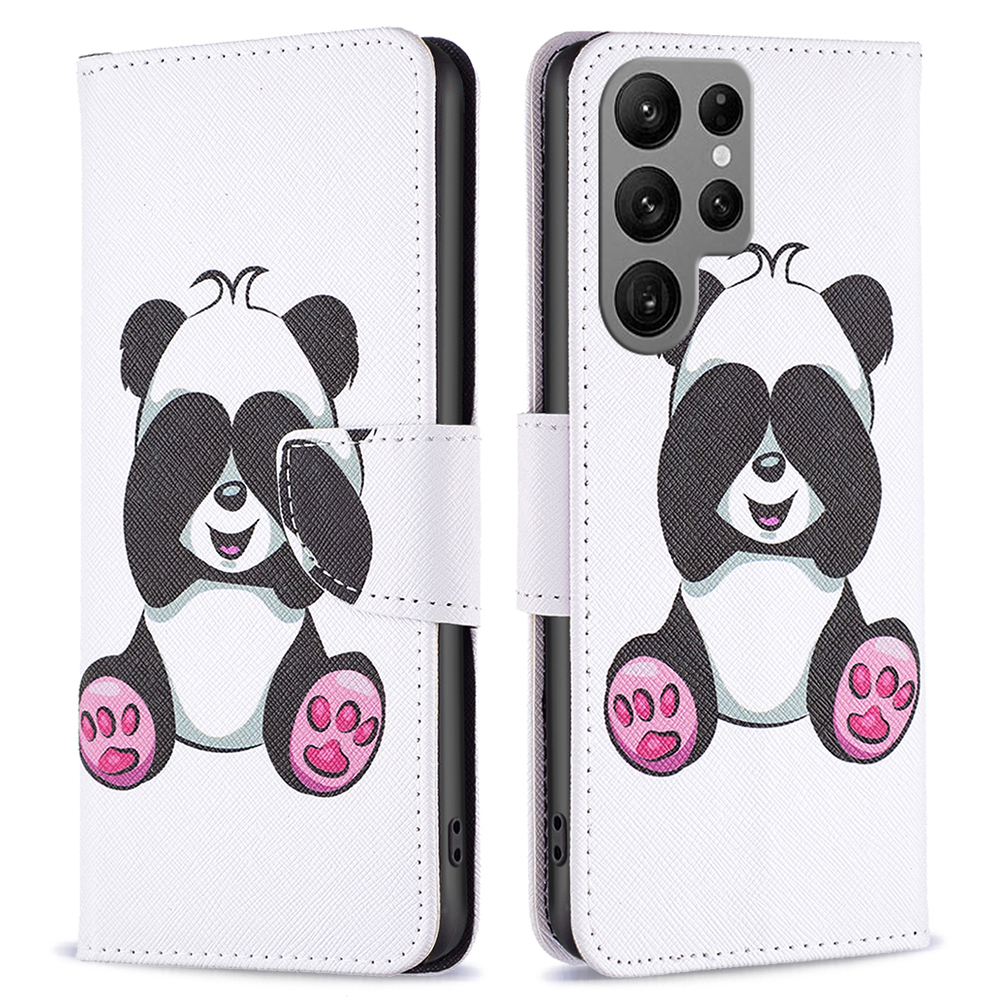 

Für Samsung Galaxy S24 Ultra -hülle -muster -druckstillstands -brieftasche Telefonabdeckung - Panda, Galaxy S24 Ultra