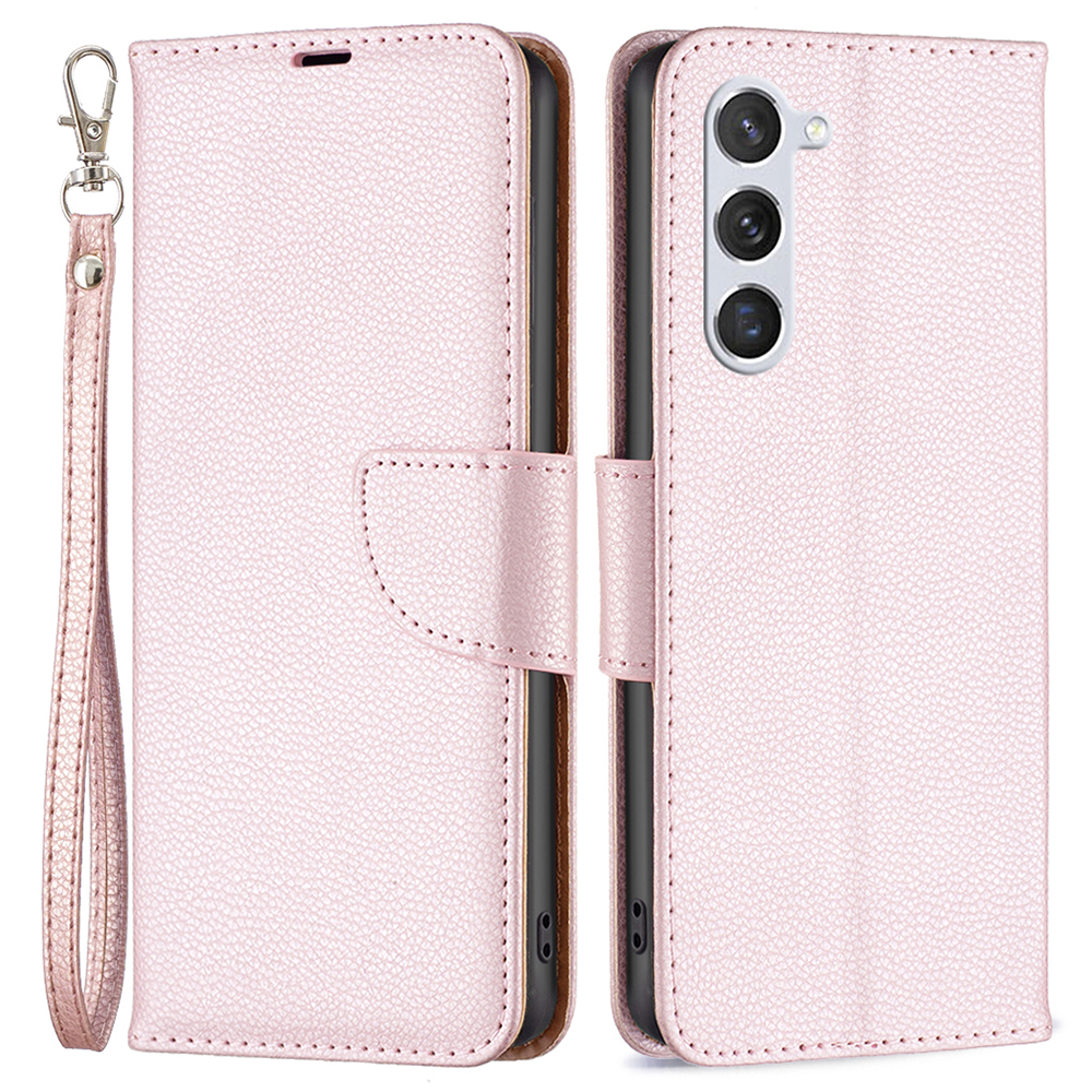 

Für Samsung Galaxy S24 Smartphone Case Litchi Textur Wallet Mobiltelefonabdeckung - Roségold, Galaxy S24