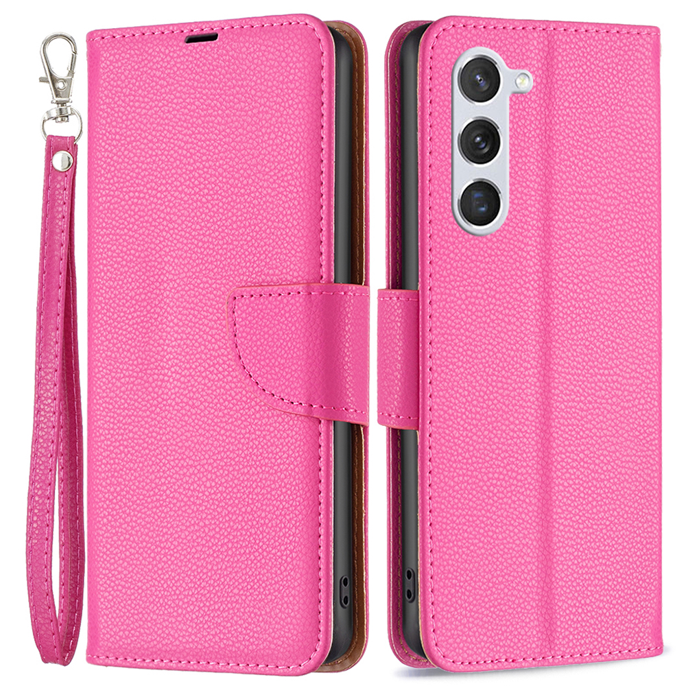 

Für Samsung Galaxy S24 Smartphone Case Litchi Textur Wallet Mobiltelefonabdeckung - Rose, Galaxy S24