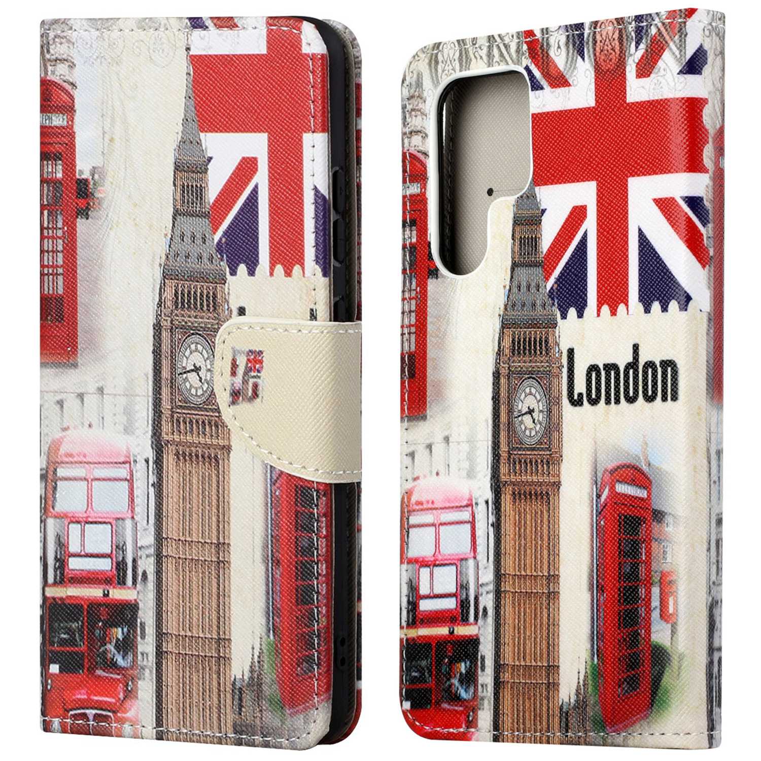 

Für Samsung Galaxy S24 Ultra -hülle -muster -leder -flip -telefonabdeckung - London Big Ben, Galaxy S24 Ultra