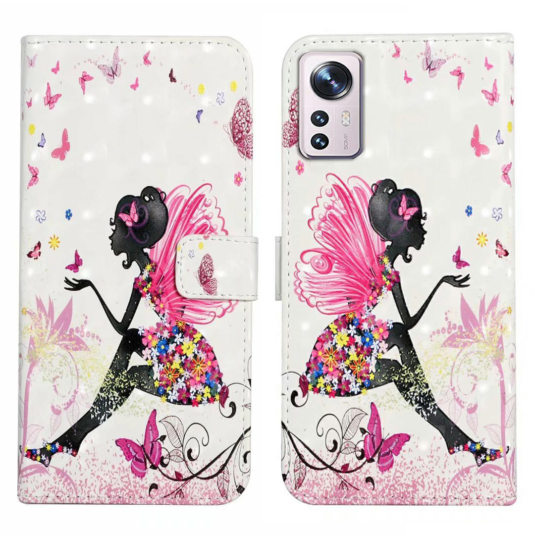 

Für Xiaomi 12 Pro 5g / 12 Pro (abmessung) 5G / 12S Pro 5G Hülle 3D -muster Magnetischen Brieftasche Telefonabdeckung - Mädchen, Xiaomi 12 Pro 5G