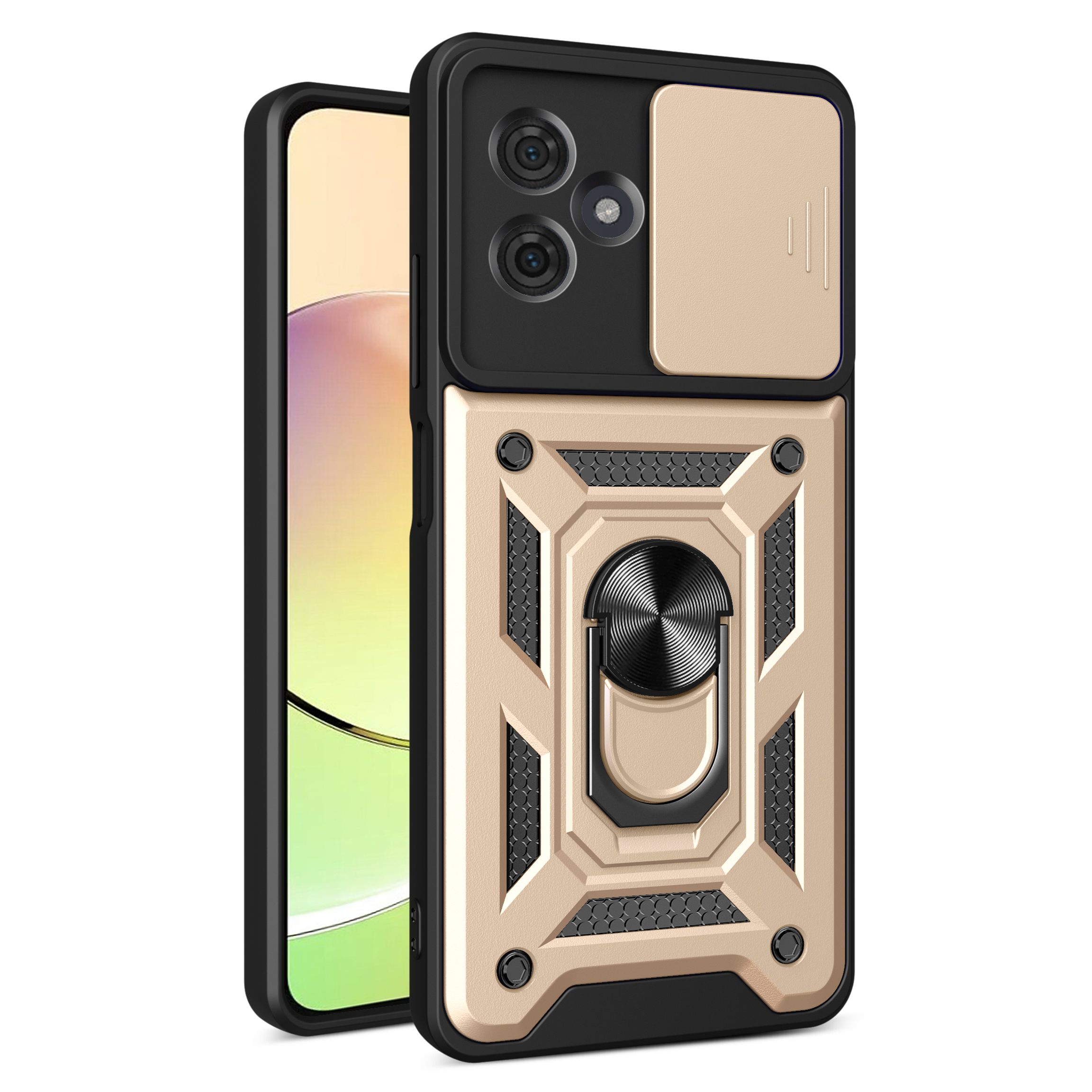 

Für Motorola Moto G54 5G Hülle Schleimschütz - Gold, Motorola Moto G54 5G