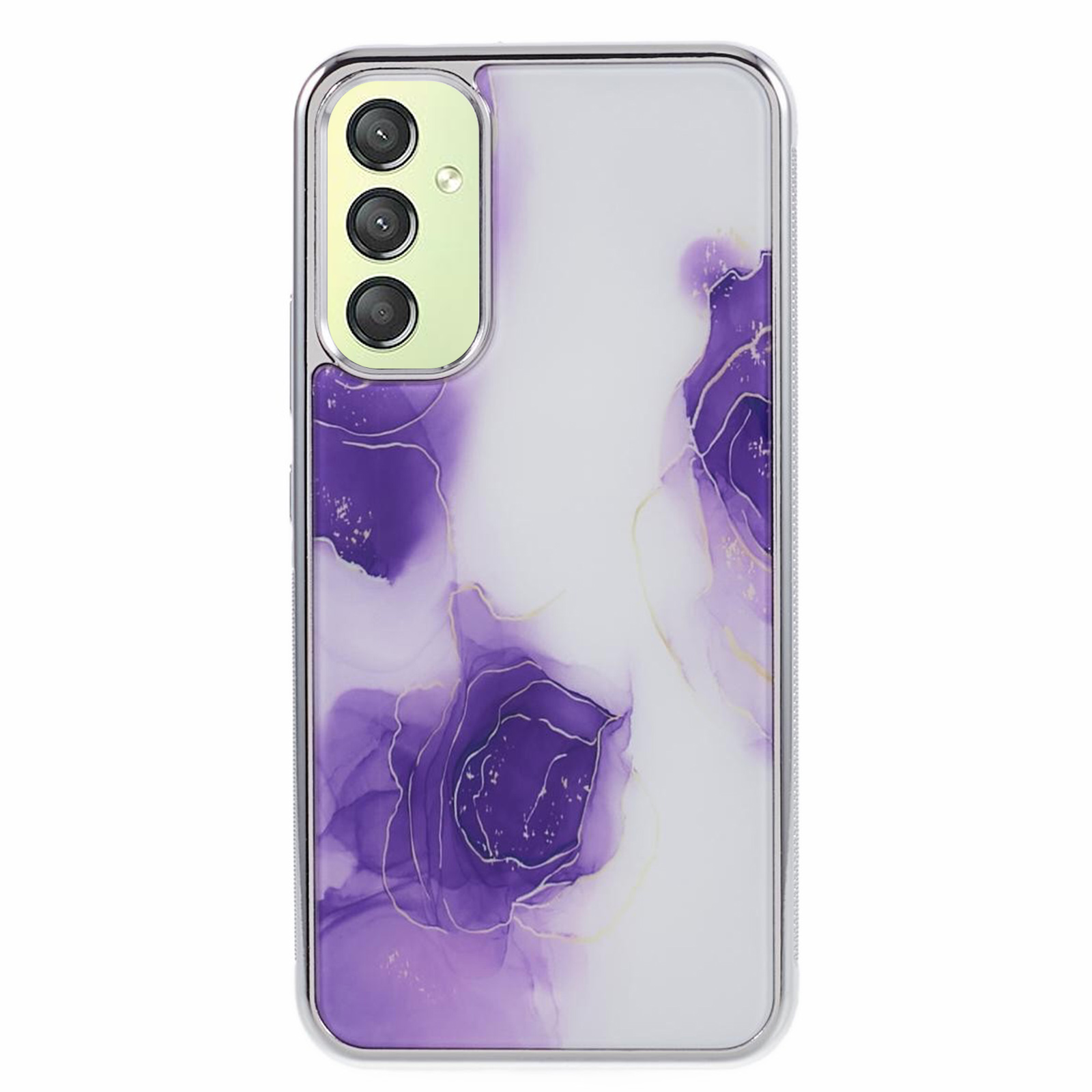 

Für Samsung Galaxy A24 4G Deckung Mobiltelefon PC+TPU Marmor Muster Back Case - Stil D, Galaxy A24 4G