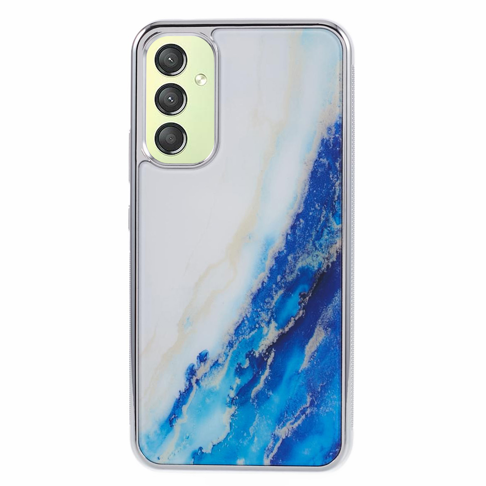 

Für Samsung Galaxy A24 4G Deckung Mobiltelefon PC+TPU Marmor Muster Back Case - Stil E, Galaxy A24 4G