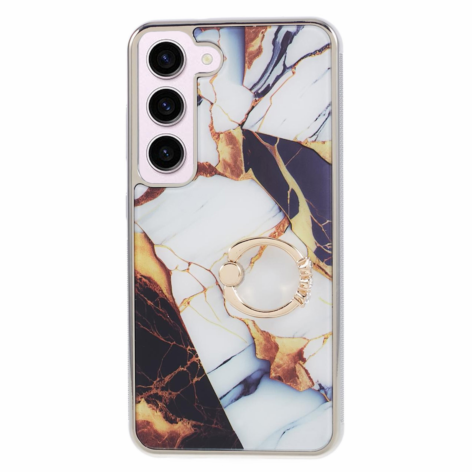 

Schutzpc+ Tpu -abdeckung Für Samsung Galaxy S23+ Hülle Elektroplating Kickstand Telefonhülle - Stil E, Galaxy S23+