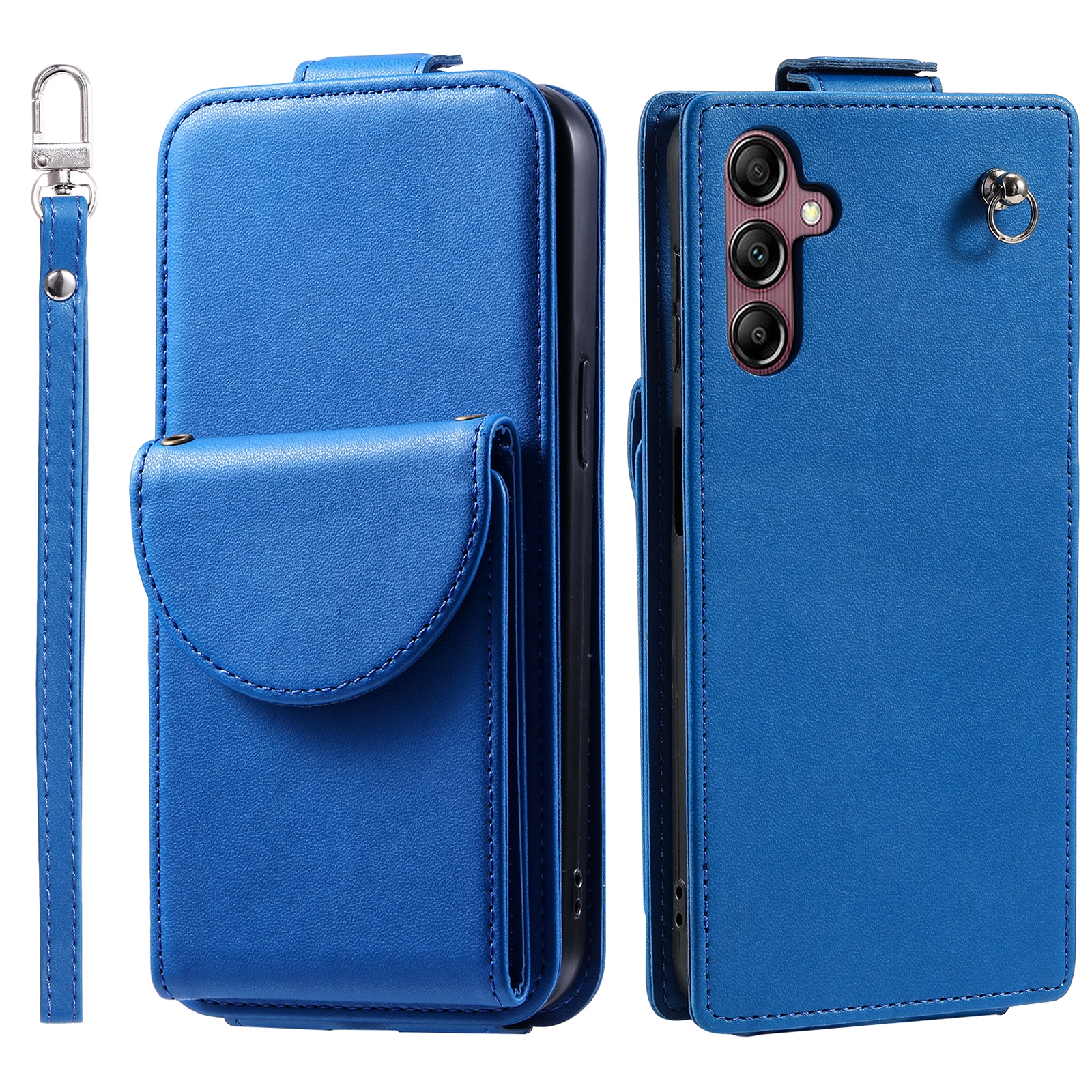 

Für Samsung Galaxy A54 5G Leder -kartentasche Telefonständer Mit Gurten Mit Gurten - Blau, Galaxy A54 5G