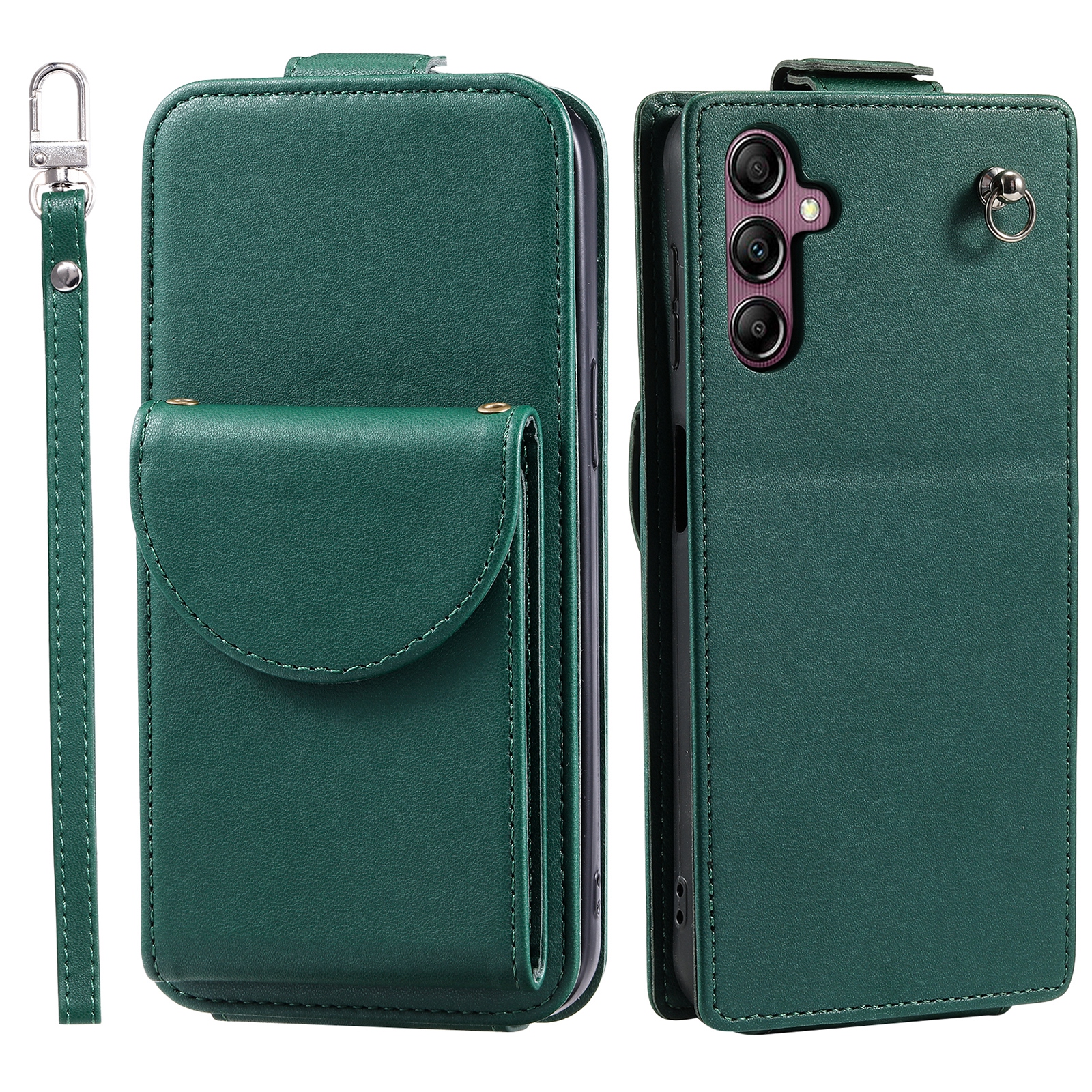 

Für Samsung Galaxy A14 4G Hülle PU Leder Crossbody Wallet -telefonabdeckung Mit Gurten - Grün, Galaxy A14 4G
