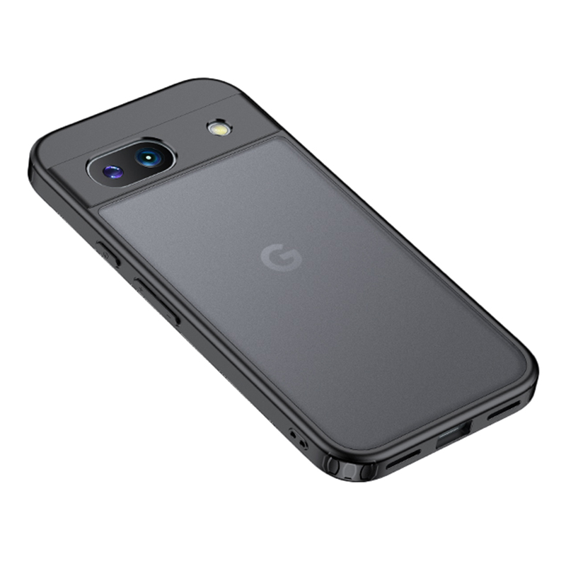 

Für Google Pixel 8a Hülle Hybrid Schockdichte PC+TPU -telefonabdeckung - Matt-schwarz, Google Pixel 8a