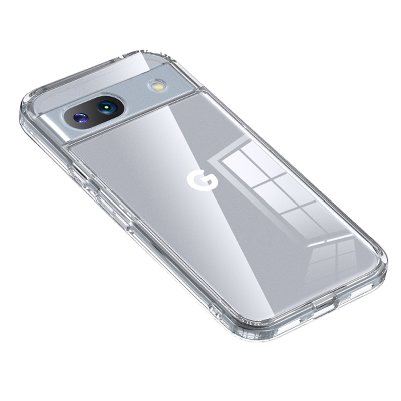 

Für Google Pixel 8a Hülle Hybrid Schockdichte PC+TPU -telefonabdeckung - Transparent, Google Pixel 8a