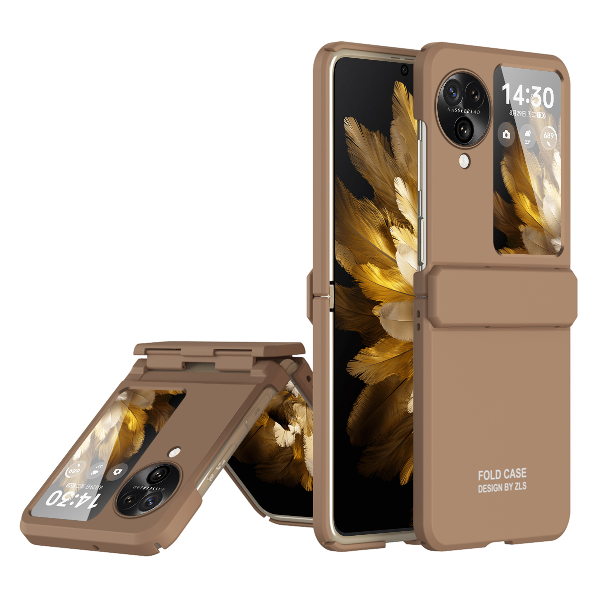 

Für Oppo Finden Sie N3 Flip 5G Hülle Anti-kratzer-hard-pc-telefon Zurück-deckung - Braun, Oppo Find N3 Flip 5G