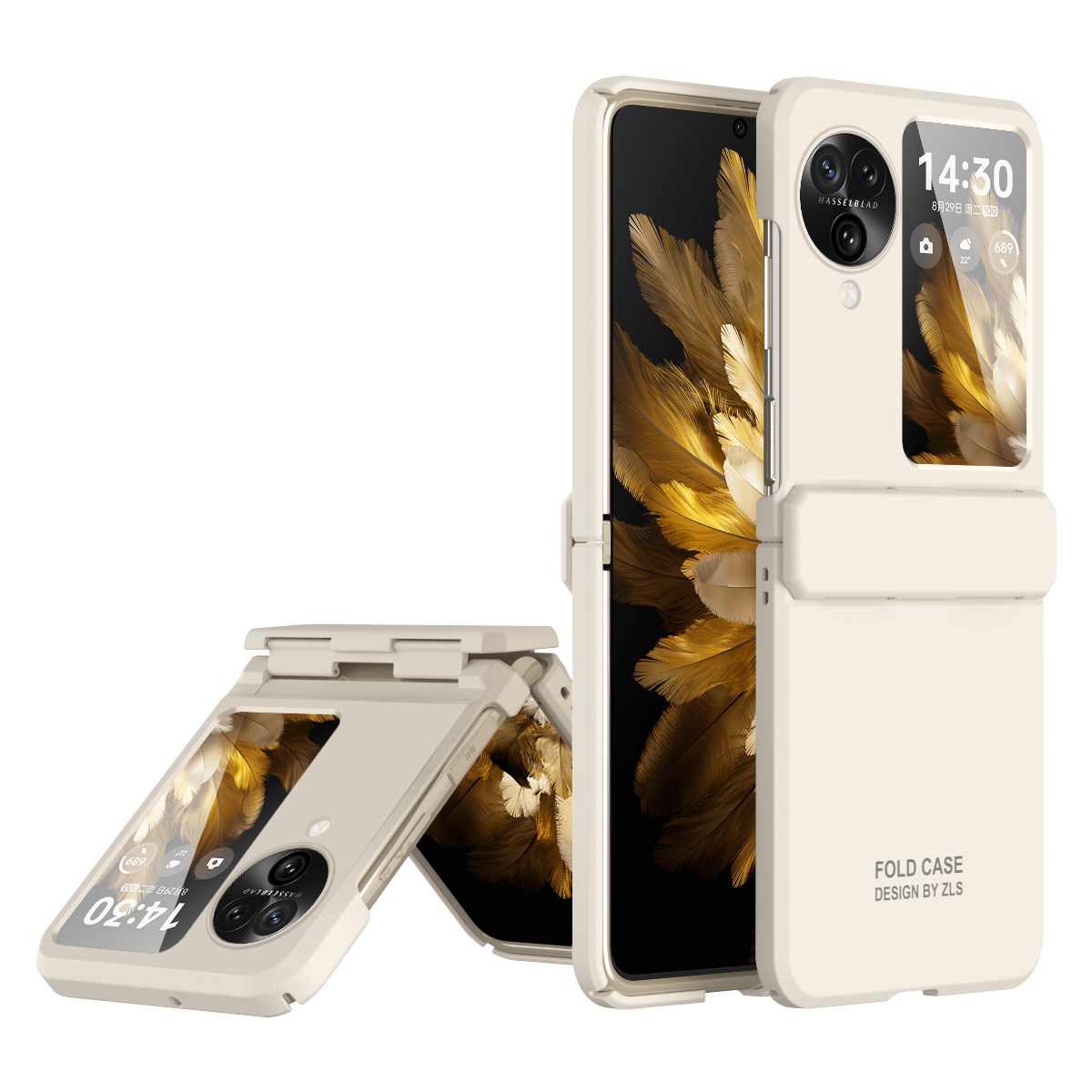 

Für Oppo Finden Sie N3 Flip 5G Hülle Anti-kratzer-hard-pc-telefon Zurück-deckung - Beige, Oppo Find N3 Flip 5G
