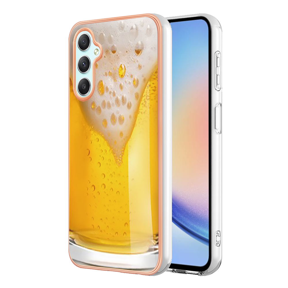

YB IMD Series-19 Style-D Für Samsung Galaxy A25 5G Hüllenmuster 2,0 mm Tpu-telefonabdeckung - Bier, Galaxy A25 5G