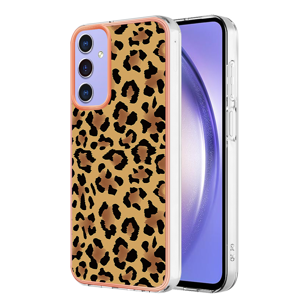 

YB IMD Series-19 Style-D Für Samsung Galaxy A15 5G Hülle Elektroplatten 2,0 mm Tpu-telefonabdeckung - Leopardendruck, Galaxy A15 5G