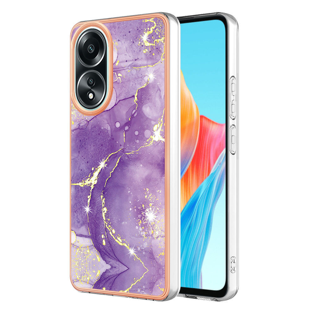 

YB Imd-serie-2 Für Oppo A58 4G Case Electroplated Edge Tpu-telefonabdeckung - Lila 002, Oppo A58 4G