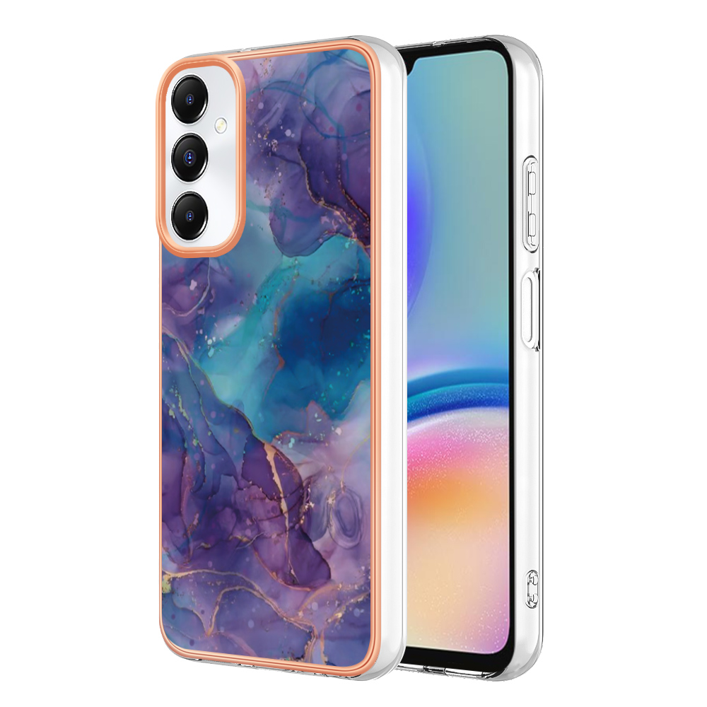 

YB IMD Series-16 Style-E Für Samsung Galaxy A05s 4G Hülle 2,0 mm TPU Elektropliertes Marmor-telefonabdeckung - Lila, Samsung Galaxy A05s 4G