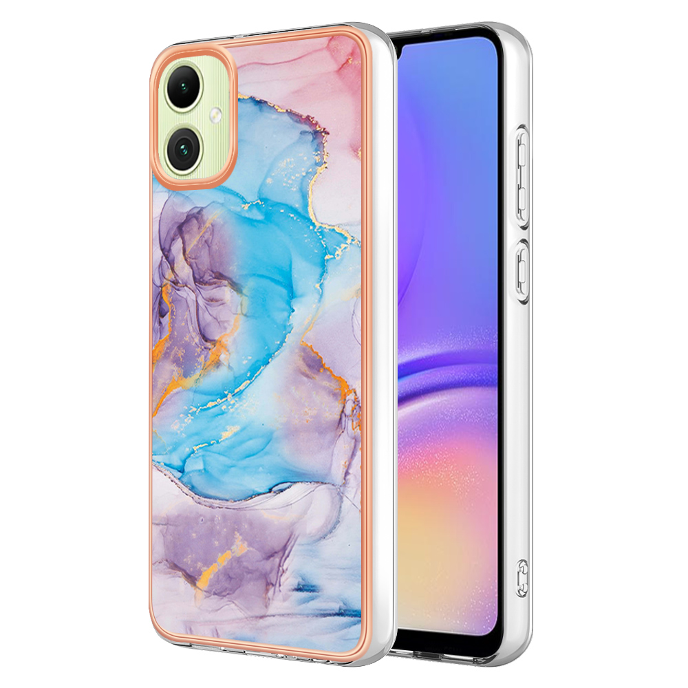 

YB Imd-serie-1 Für Samsung Galaxy A05 4G Fallmuster Elektroplattiertes Konstruktionsschutzschutz - Milchstraße Marmorblau, Samsung Galaxy A05 4G