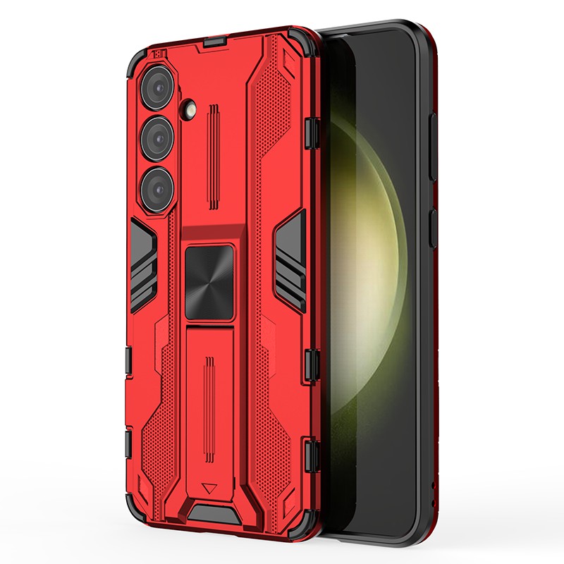 

Für Das Samsung Galaxy S24+ Case Kickstand Pc+ Tpu -mobiltelefonabdeckung - Rot, Galaxy S24+