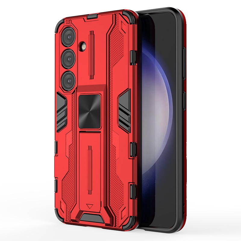 

Für Samsung Galaxy S24 Case Kickstand Rugged Protective Phone Cover - Rot, Galaxy S24