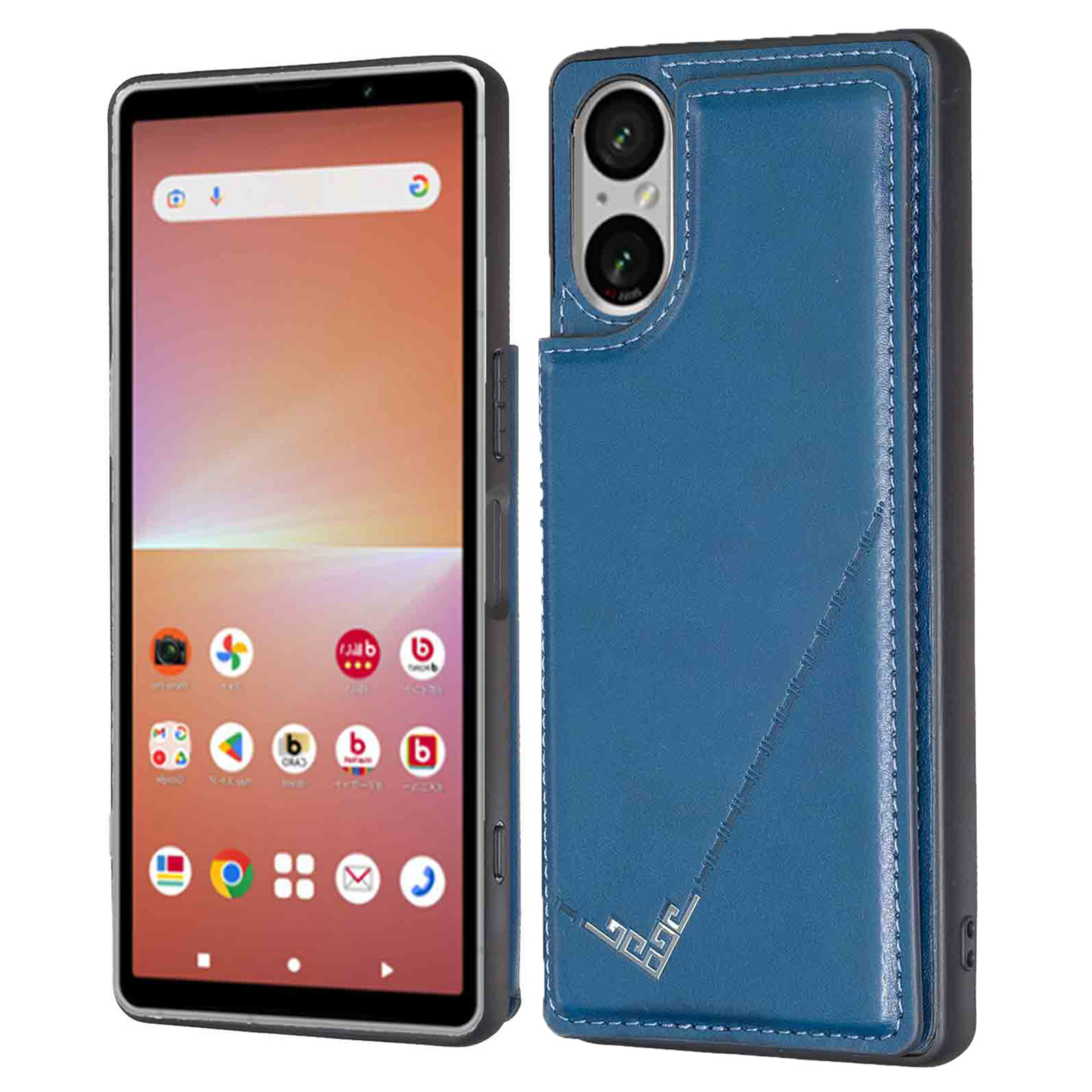 

Für Sony Xperia 5 V Case Card Holder Kickstand PU Leder+tpu -mobiltelefonabdeckung - Blau, Xperia 5 V