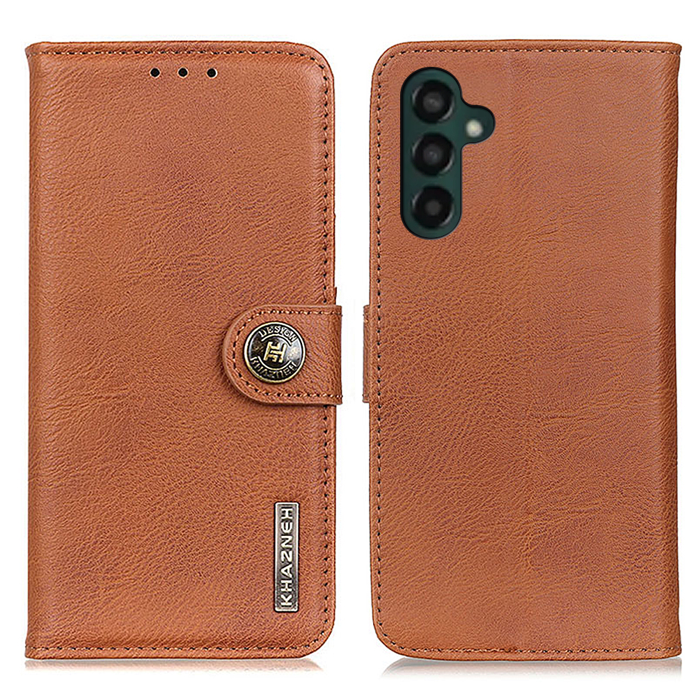 

Khazneh Für Samsung Galaxy A25 5G Hülle Cowide Leder Telefon Brieftasche Abdeckung - Braun, Galaxy A25 5G