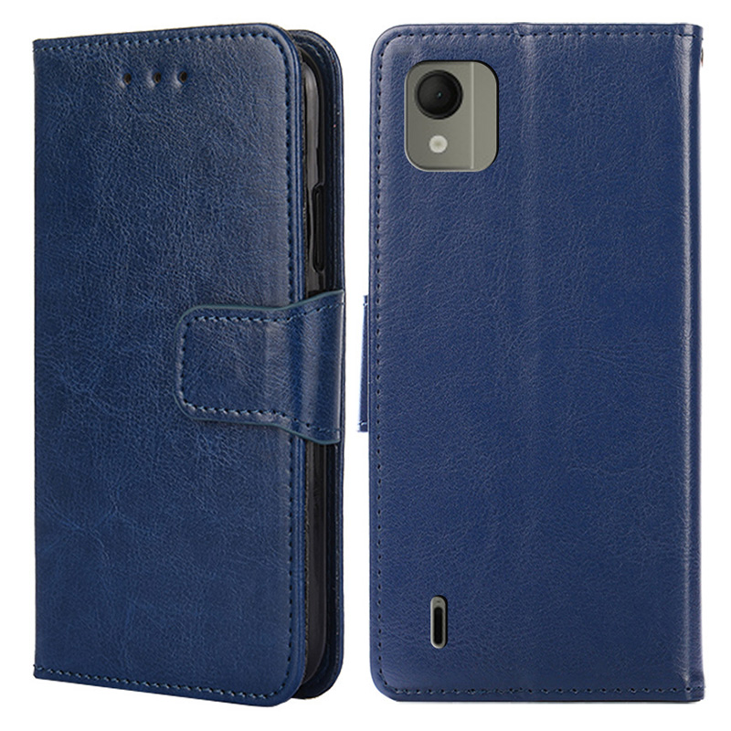 

Für Nokia C110 Case Schockdichte TPU+PU Leder Brieftasche Mobiltelefonabdeckung - Saphir, Nokia C110