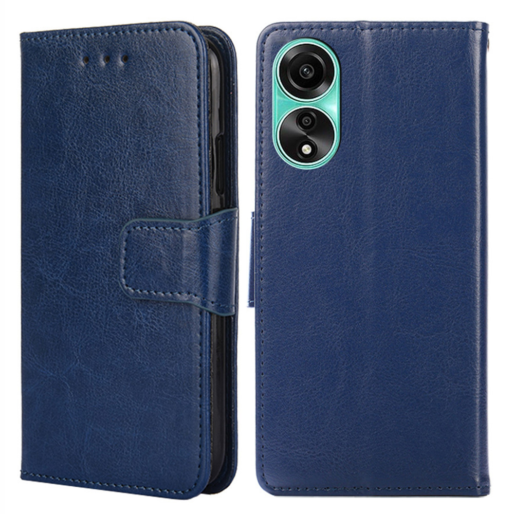 

Für OPPO A78 4G Hülle Schockdichte TPU+PU -leder -brieftasche Weiche Handyabdeckung - Saphir, Oppo A78 4G
