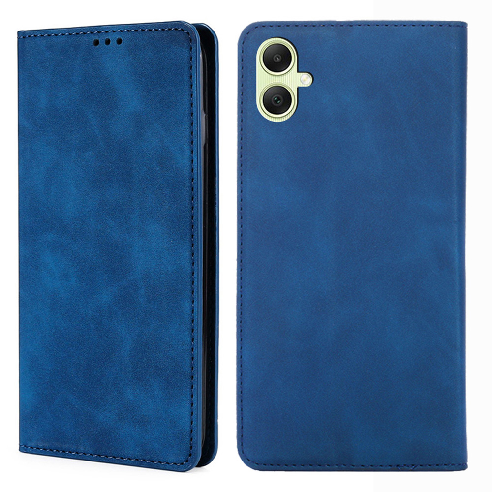 

Für Samsung Galaxy A05 4G Hülle PU Leder Flip Ständer Schockdelie -telefonabdeckung Mit Kartensteckplätzen - Blau, Samsung Galaxy A05 4G
