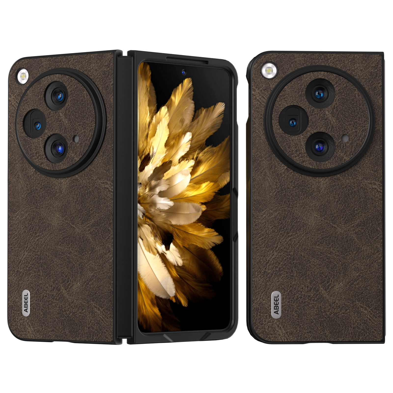 

Abeel Für OnePlus Open Case PU Leder Litchi Textur Telefon Zurück -deckung - Khaki, OnePlus Open