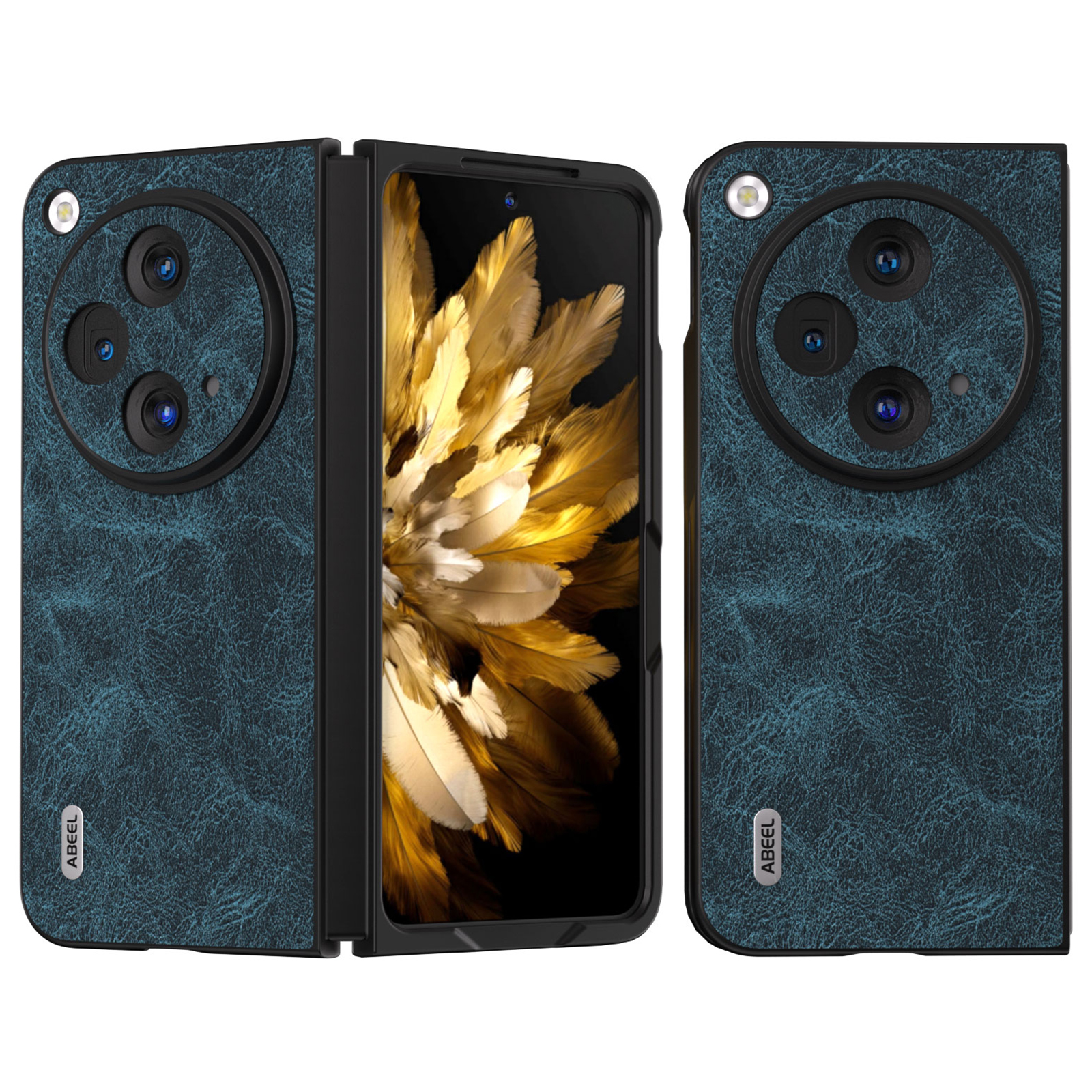 

Abeel Für OnePlus Open Case PU Leder Litchi Textur Telefon Zurück -deckung - Blau, OnePlus Open