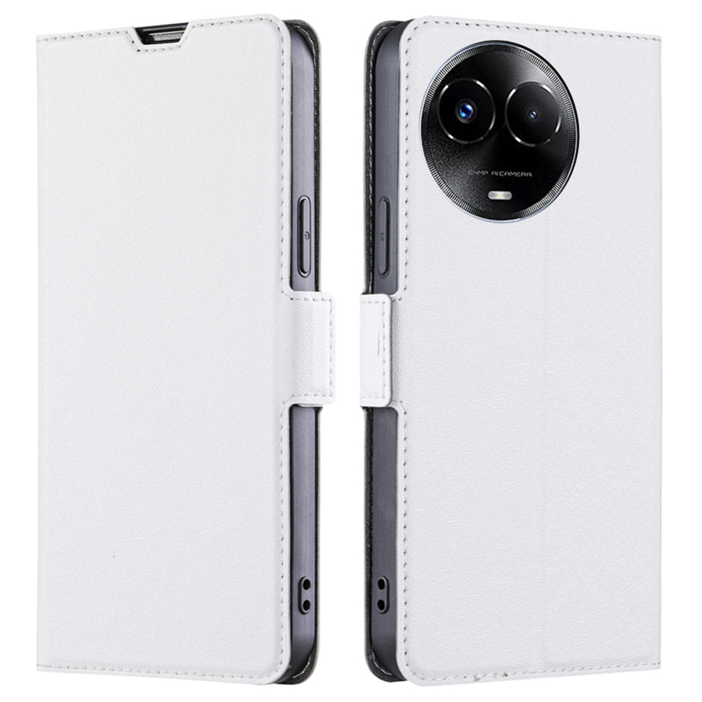 

Für Realme 11 5G (Taiwan / Indien) / 11x 5g Hülle Lederschockdokument -kartenschlitz -telefonabdeckung - Weiß, Realme 11 5G (Global)