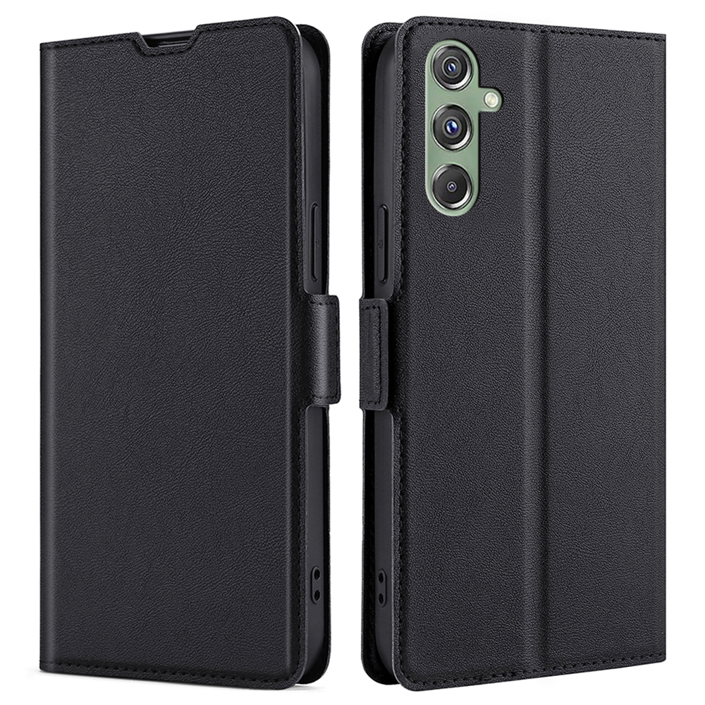 

Für Samsung Galaxy M34 5G / F34 5G Hülle Kratzfeste PU Leder-telefonabdeckung Mit Kartensteckplatz - Schwarz, Galaxy M34 5G