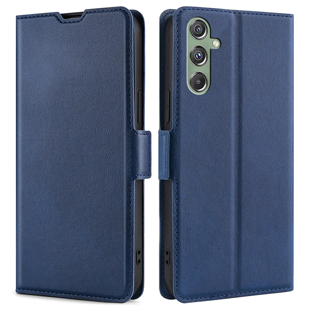 

Für Samsung Galaxy M34 5G / F34 5G Hülle Kratzfeste PU Leder-telefonabdeckung Mit Kartensteckplatz - Blau, Galaxy M34 5G