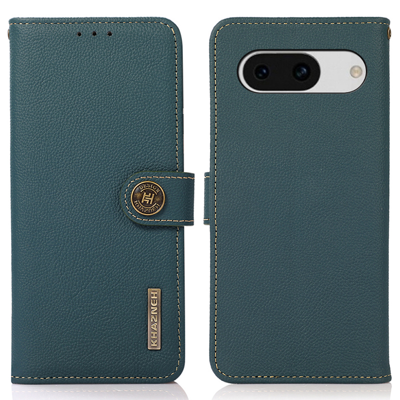 

Khazneh Für Google Pixel 8a Hülle Wallet RFID Blockierende Telefonständer Cover - Grün, Google Pixel 8a