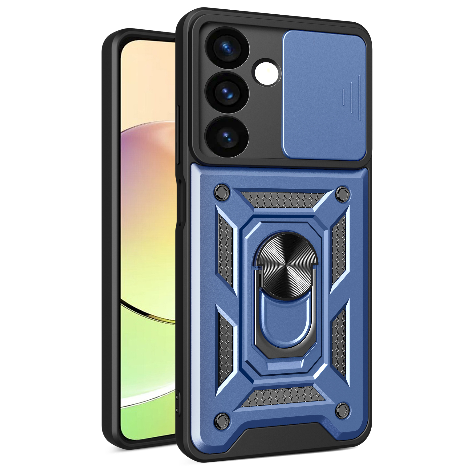 

Für Samsung Galaxy S24 Fall Anti-drogen-schleiflinsenschutz Schützen Kratzfeste Pc+tpu-telefonabdeckung - Blau, Galaxy S24