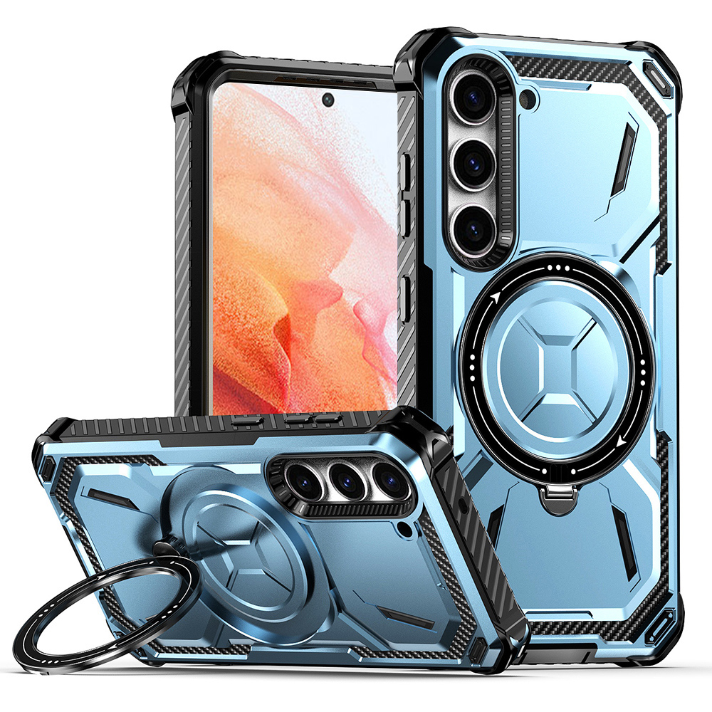 

Für Samsung Galaxy S21 5G Case Military Grade Kickstand Magnetic Phone Cover - Baby Blau, Galaxy S21 5G