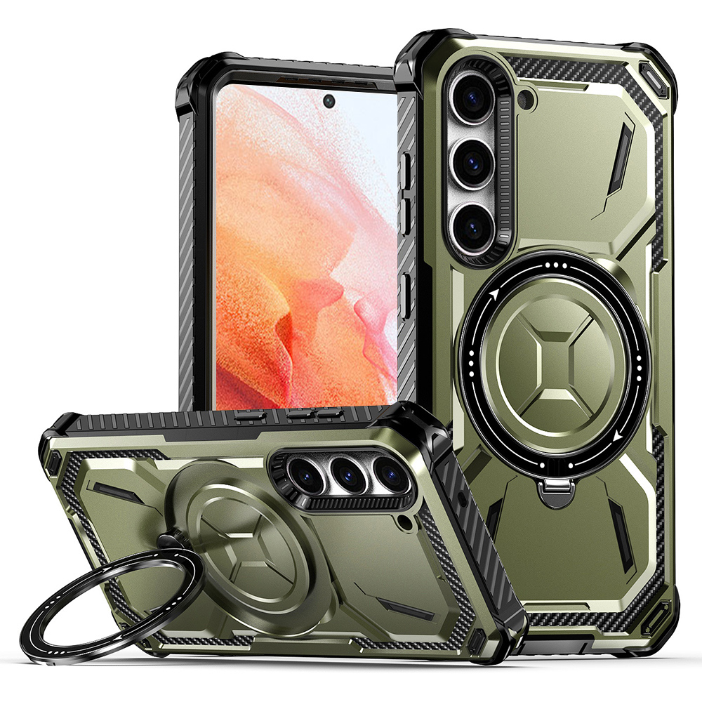 

Für Samsung Galaxy S21 5G Case Military Grade Kickstand Magnetic Phone Cover - Armeegrün, Galaxy S21 5G
