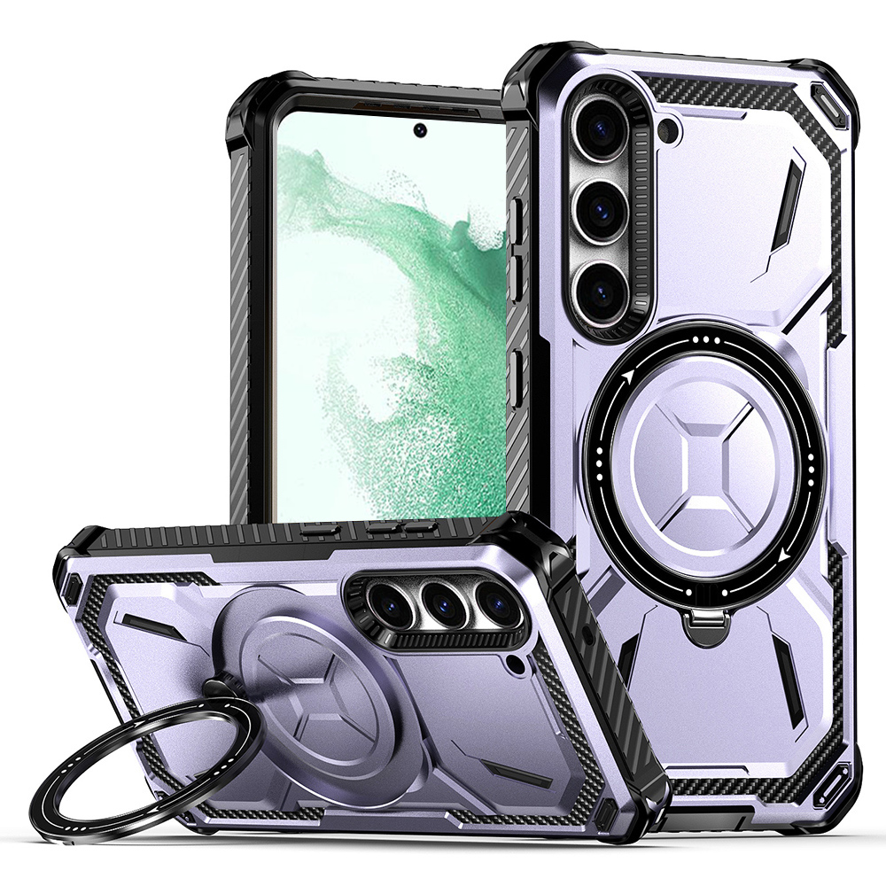 

Für Samsung Galaxy S22+ 5G Hülle Kickstand Magnetic Shock Proof Phone Deckung - Helles Lila, Galaxy S22+ 5G
