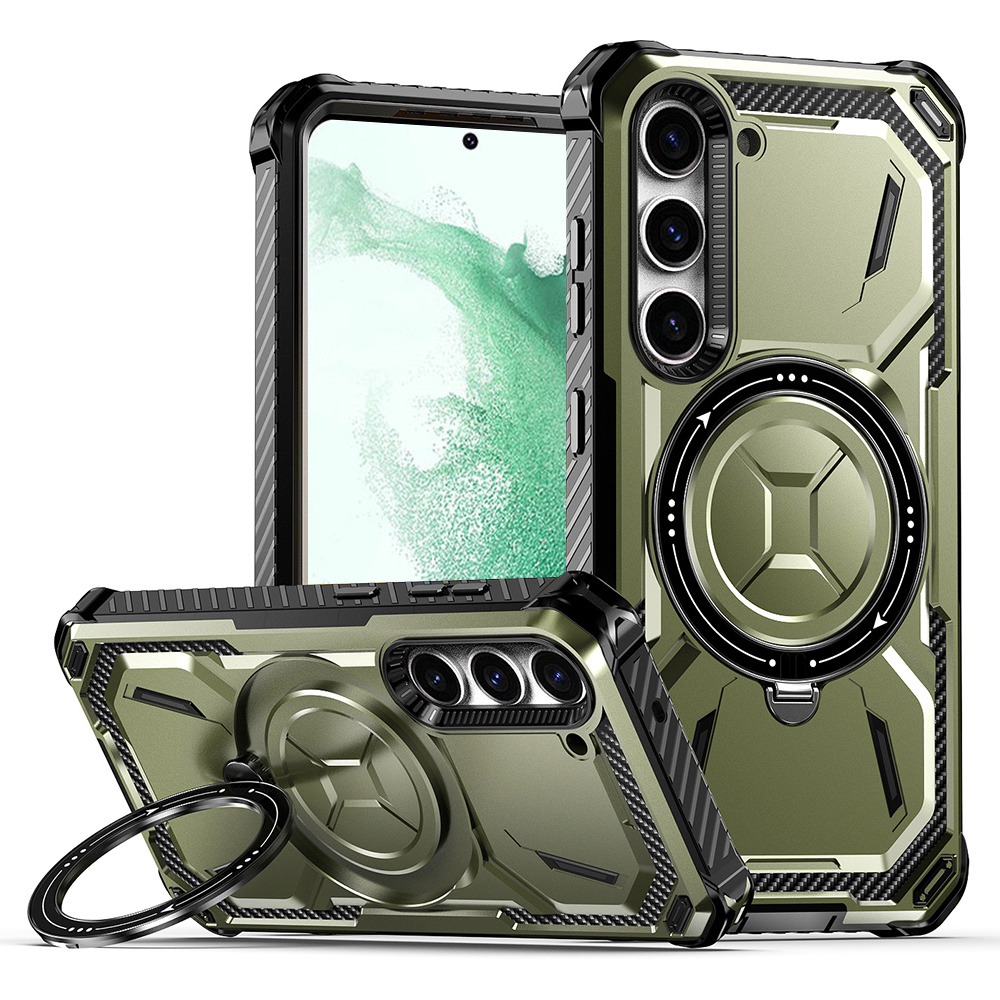 

Für Samsung Galaxy S22+ 5G Hülle Kickstand Magnetic Shock Proof Phone Deckung - Armeegrün, Galaxy S22+ 5G