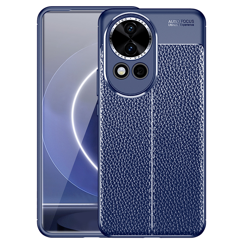 

Für Huawei Nova 12 5G Mobilfunkkoffer Schockabsorbing Litchi Textur TPU -abdeckung - Blau, Huawei nova 12 5G