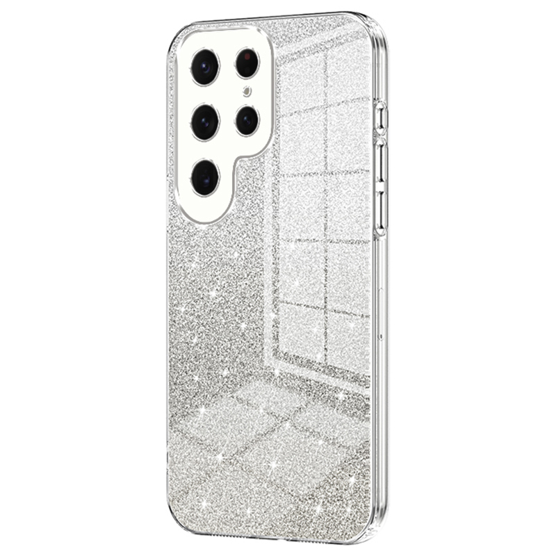 

Für Samsung Galaxy S24 Ultra TPU -hülle Präziser Ausschnitt Glitzer -design Telefon Zurück -deckung - Transparent, Galaxy S24 Ultra