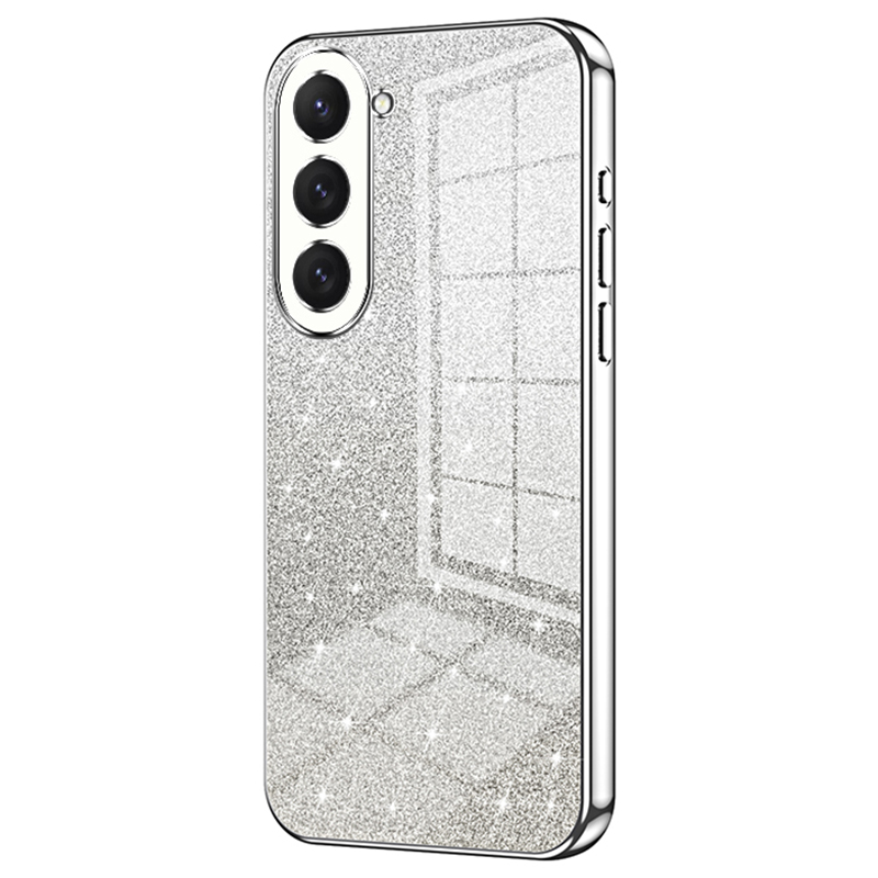 

Für Samsung Galaxy S23 Case Slim-Fit Glitter Präziser Ausschnitt Tpu-mobiltelefonschutz - Silber, Galaxy S23