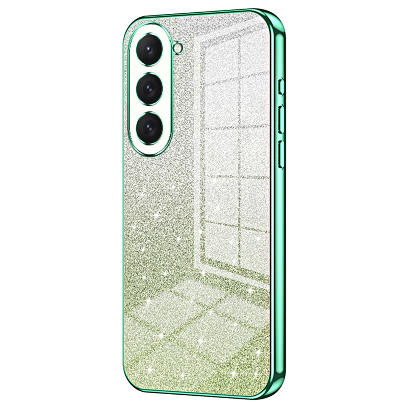 

Für Samsung Galaxy S23 Case Slim-Fit Glitter Präziser Ausschnitt Tpu-mobiltelefonschutz - Grün, Galaxy S23