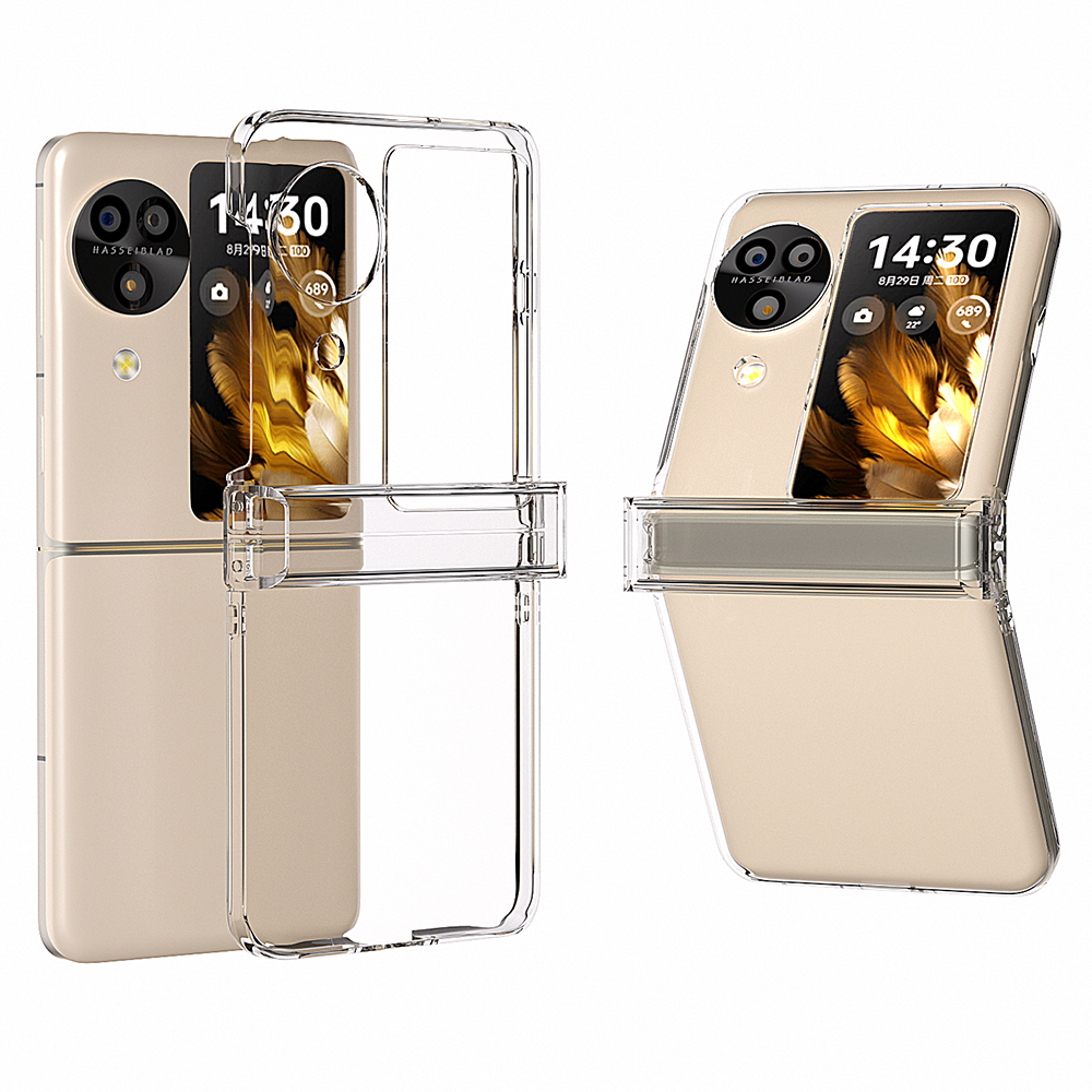 For Oppo Find N3 Flip 5G Clear PC Phone Case Hinge Protection Back Cover