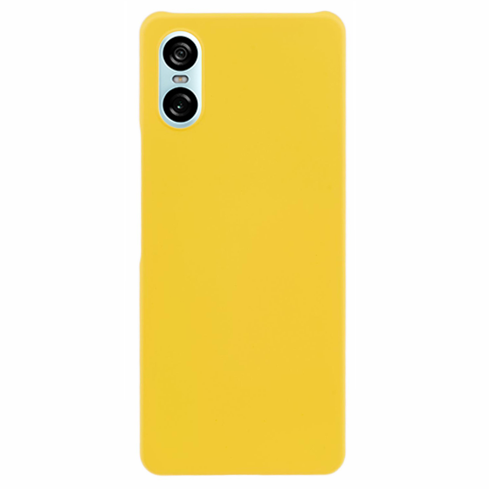For Sony Xperia 10 VI Case Skin-touch Matte Hard PC Incomplete Cover Phone Shell - Yellow