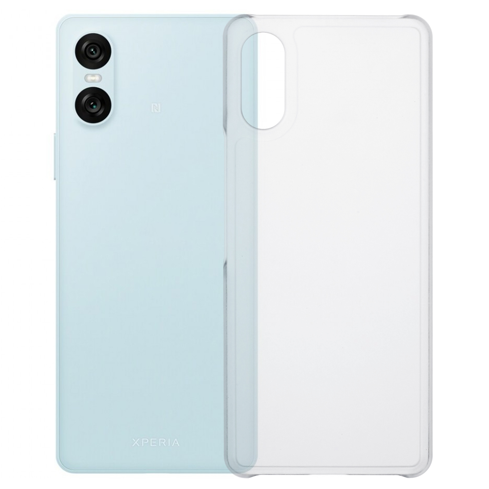 For Sony Xperia 10 VI Case Skin-touch Matte Hard PC Incomplete Cover Phone Shell - Transparent