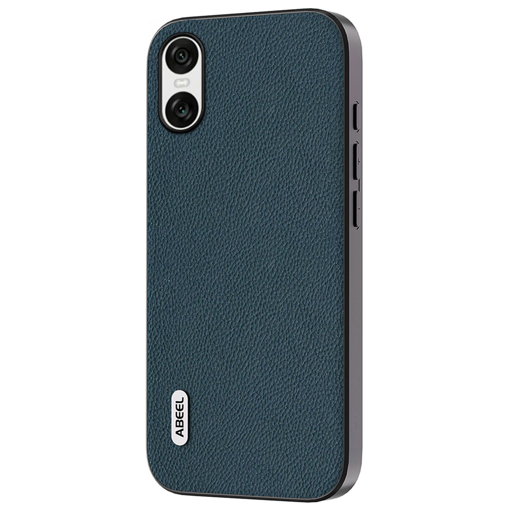 ABEEL For Sony Xperia 10 VI Case Cowhide Leather Litchi Texture Back Phone Cover - Green